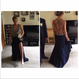 Navy Blue Jovani Dress
